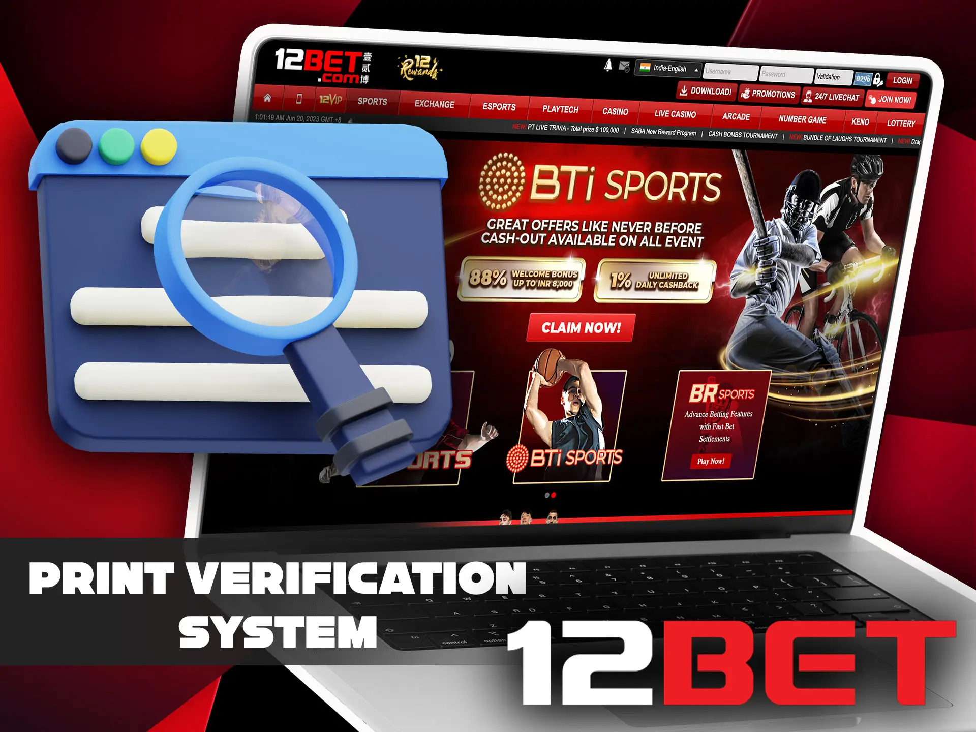 To ensure transparency, 12bet has implemented a built-in system for license verification.