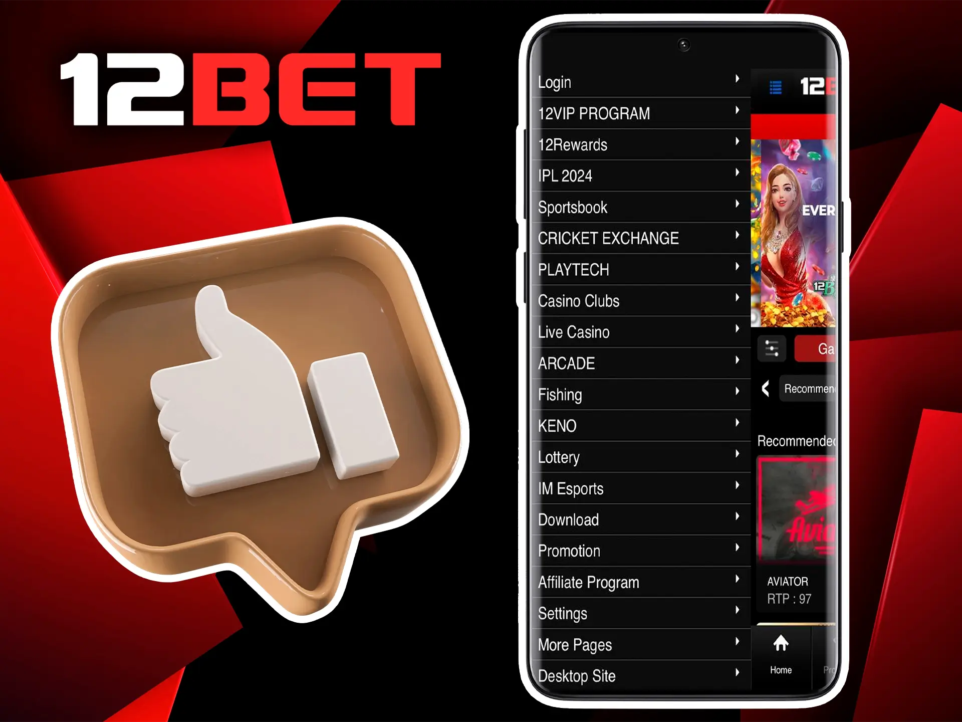 Step up to the top-tier 12Bet casino to experience the thrill of the game and the excitement of frequent big payouts.