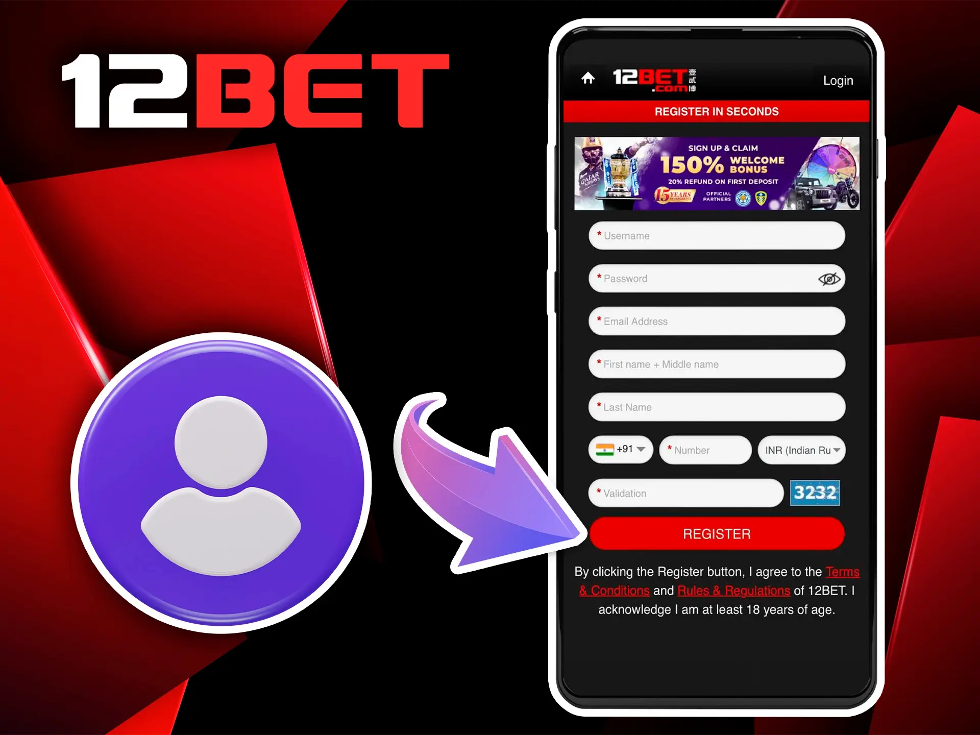 Use the 12Bet mobile app for a fast registration process and instant account top-ups.