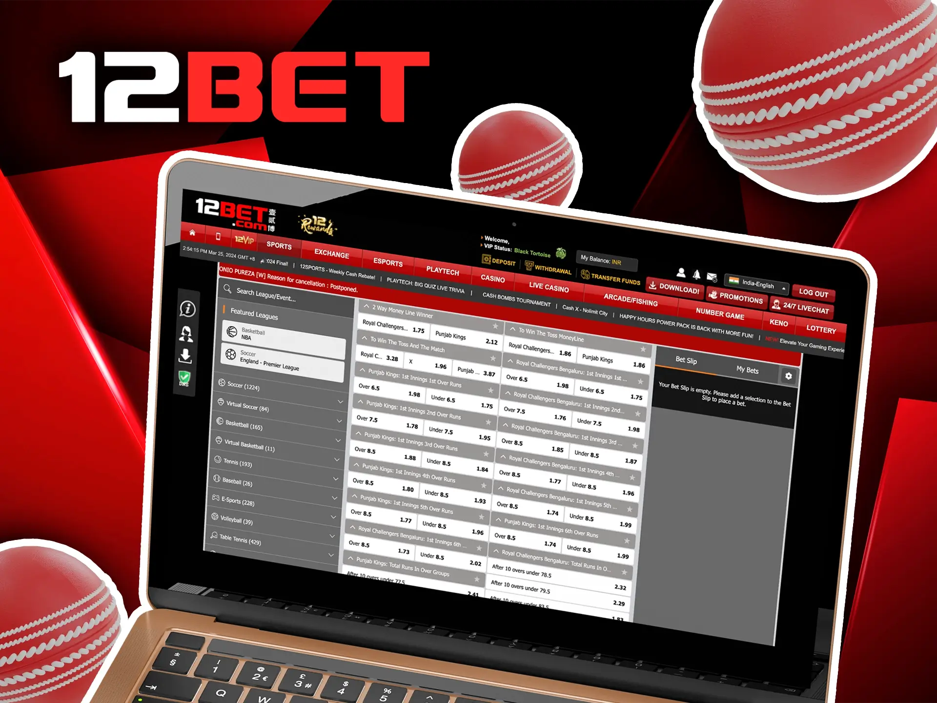 Dive into the extensive markets at 12Bet to find the perfect opportunity for an accurate prediction.