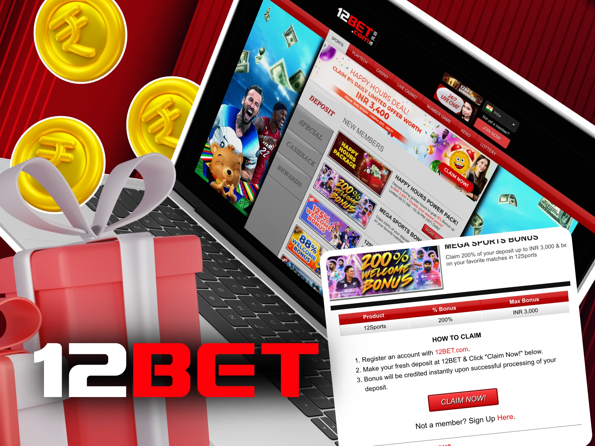 What kind of promotional offers can players find at 12bet online casino?