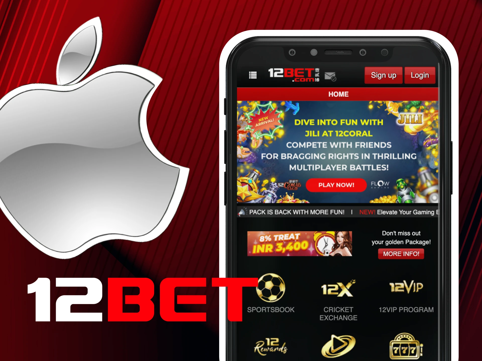 What are the steps to install the 12bet casino app on an iPhone?